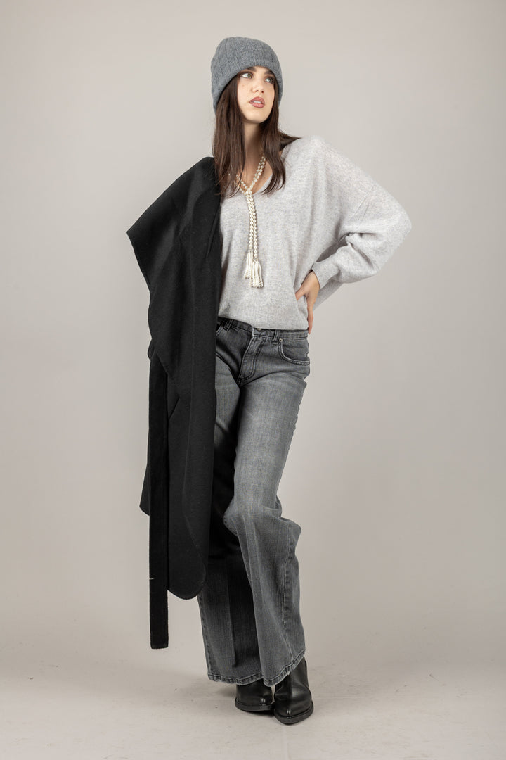 VICOLO - 22077F - MAGLIA SCOLLO A V