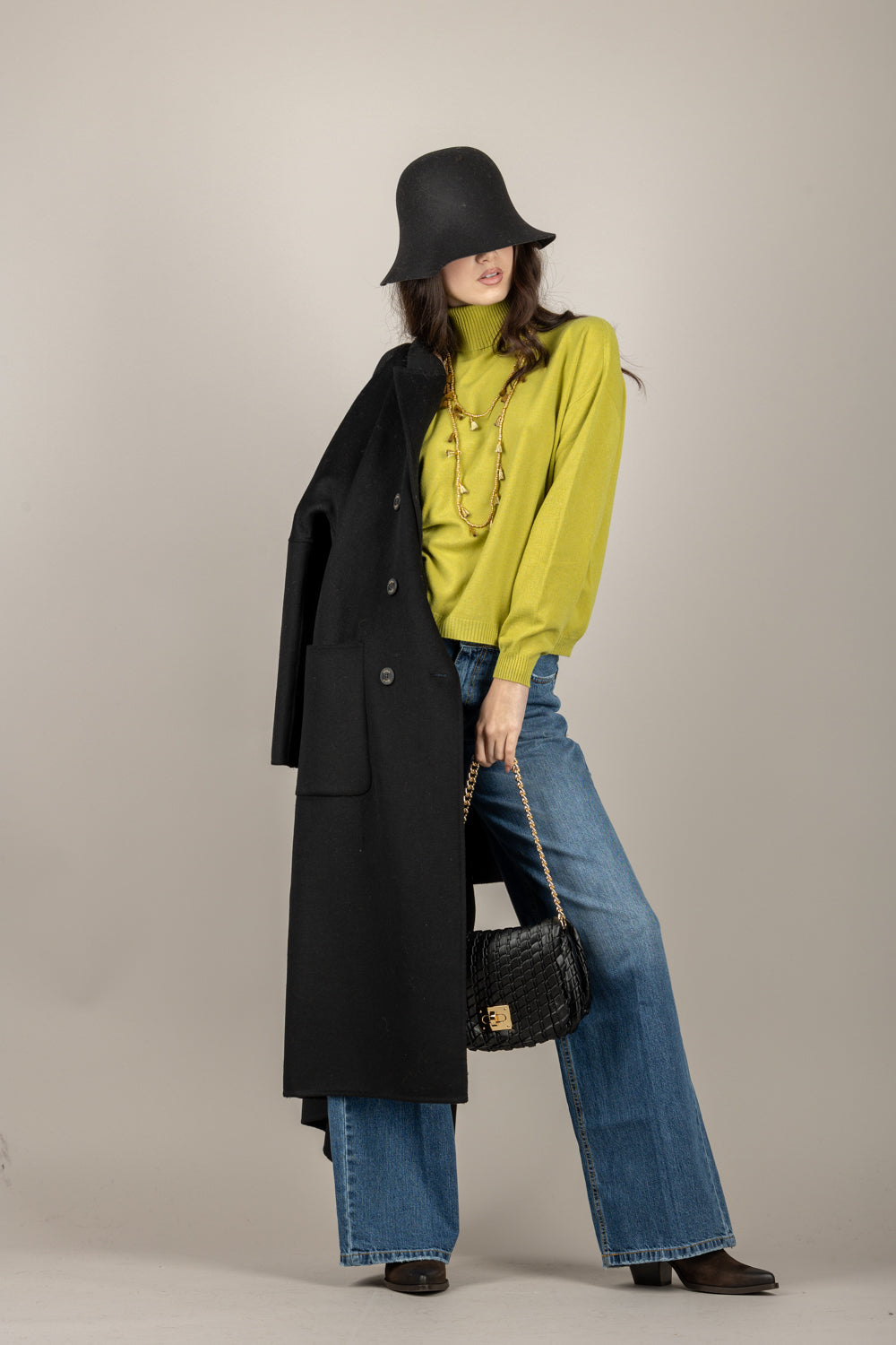 VICOLO - 22203F - MAGLIA A COLLO ALTO