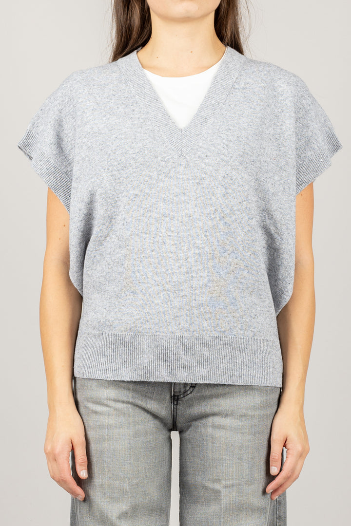VICOLO - 22020F - MAGLIA SCOLLO A V MANICA CORTA