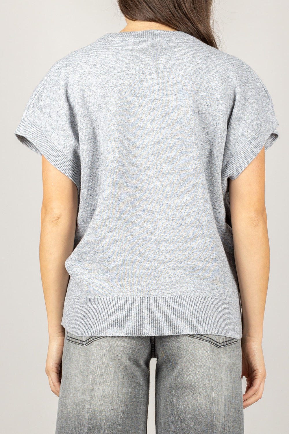 VICOLO - 22020F - MAGLIA SCOLLO A V MANICA CORTA