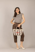 DIXIE - PDZ2WWL - PANTALONE CROP A SIGARETTA MORO