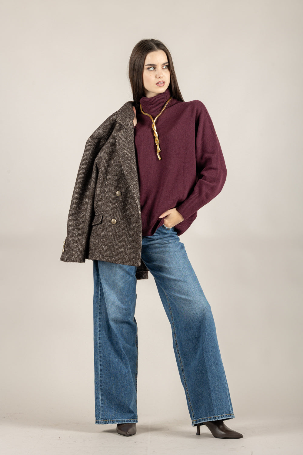 TENSIONE IN - D78758 - MAGLIA COLLO ALTO