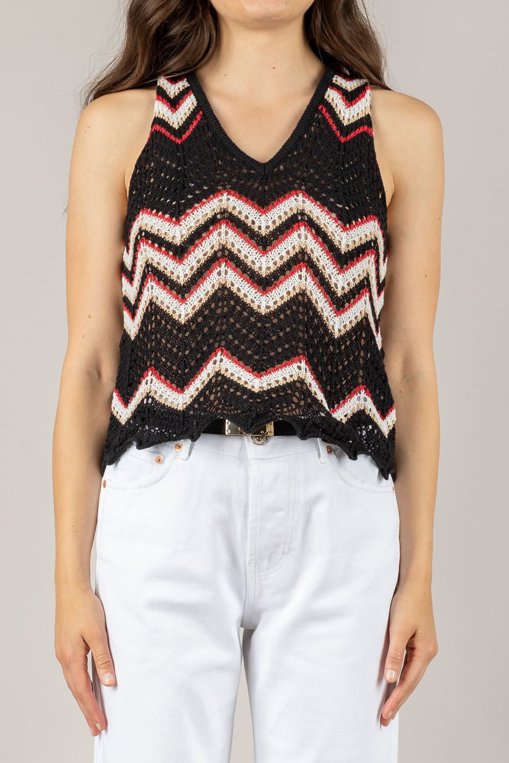 VICOLO - 55061D - TOP CROCHET MULTICOLOR