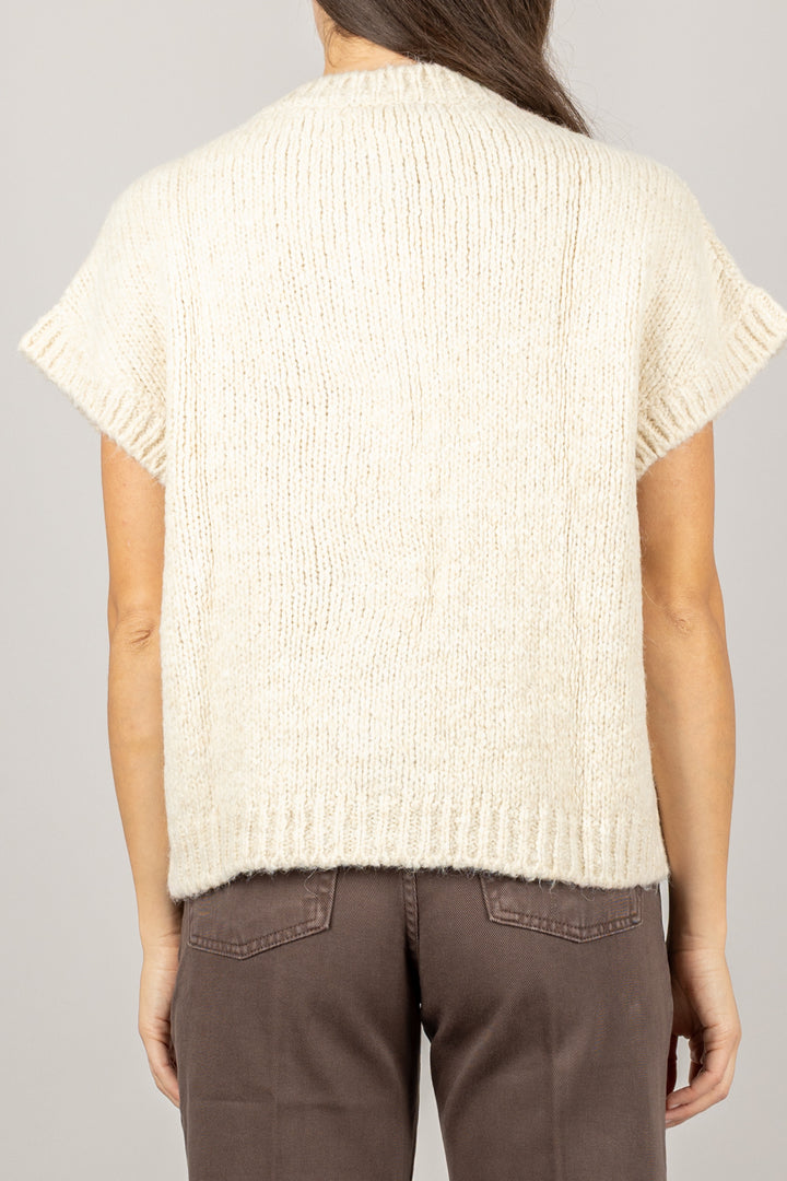 VICOLO - 33054F - GILET GIROCOLLO CON BOTTONI