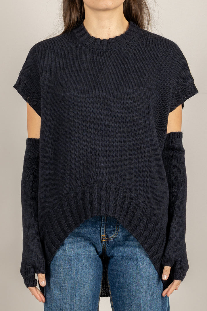 TENSIONE IN - 252PA9339 - GILET STONDATO CON MANICOTTI