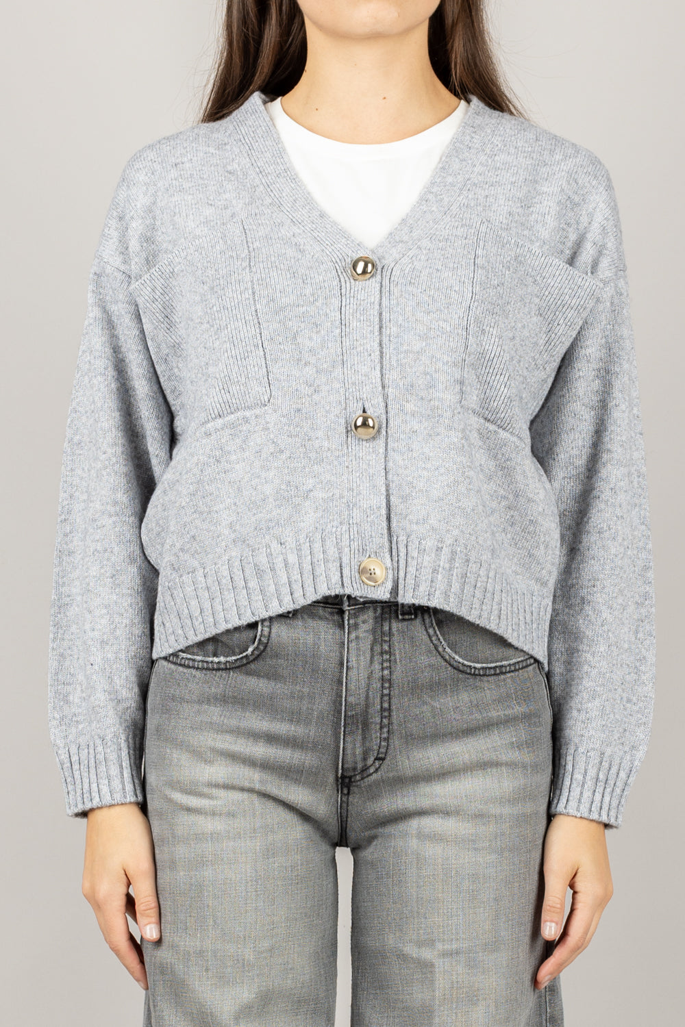 VICOLO - 77032F - CARDIGAN BOTTONI ORO