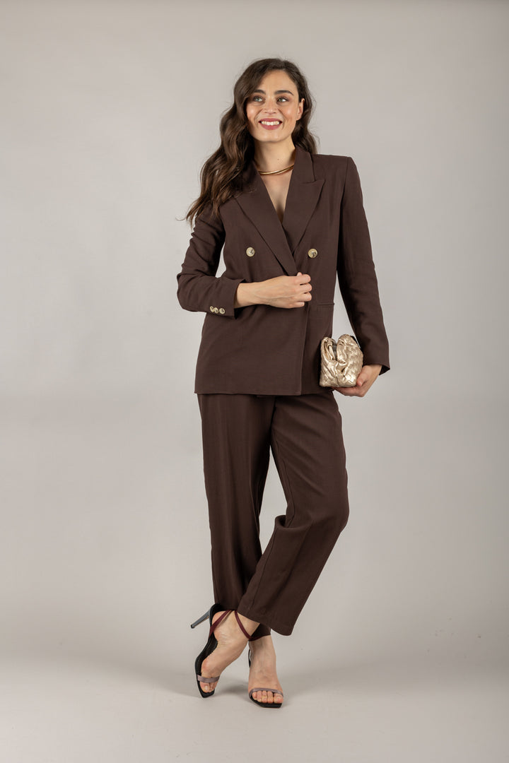 VICOLO - TD1878 - PANTALONE CARROT CON ELASTICO