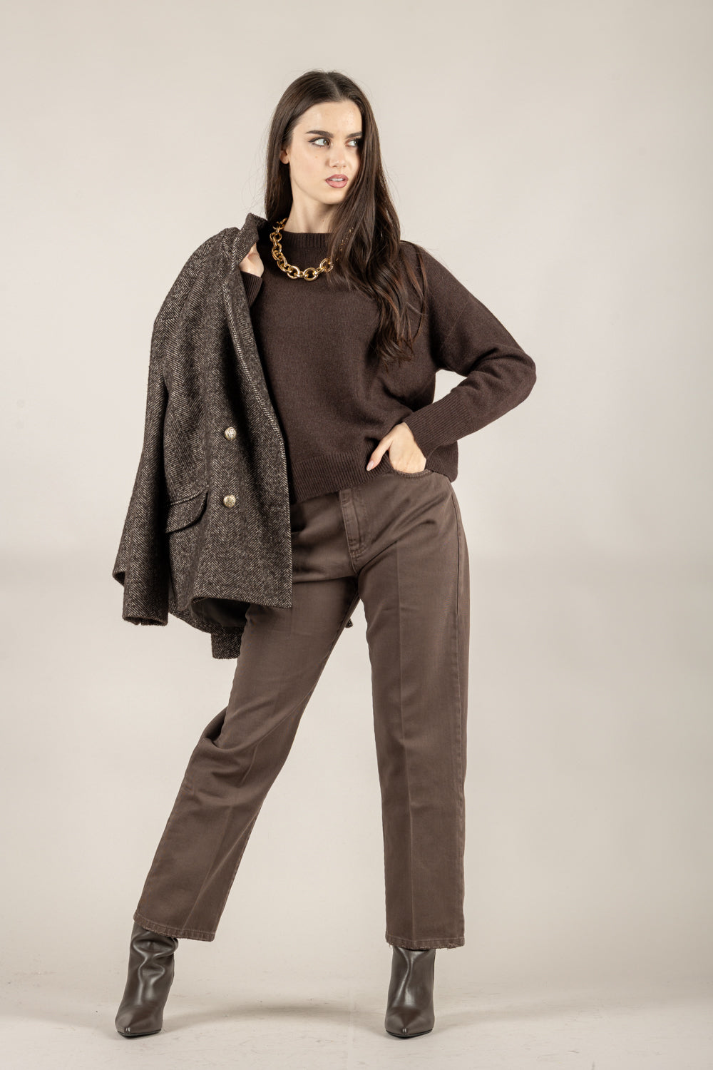 TENSIONE IN - D78756 - MAGLIA SCOLLO A BARCA