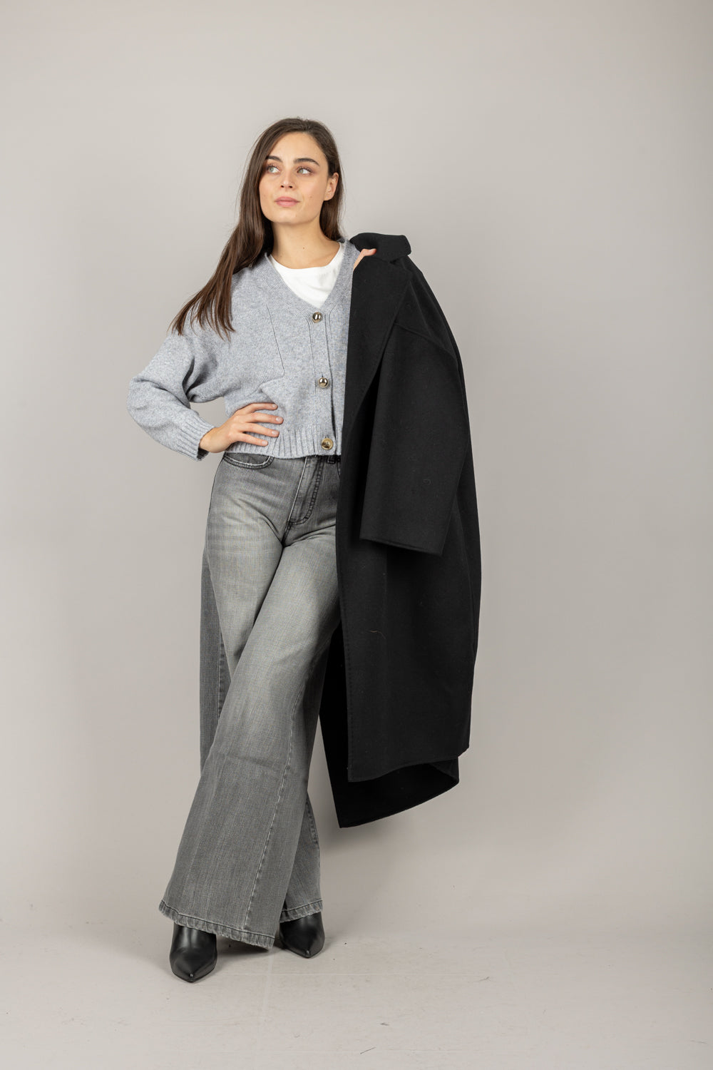 VICOLO - 77032F - CARDIGAN BOTTONI ORO