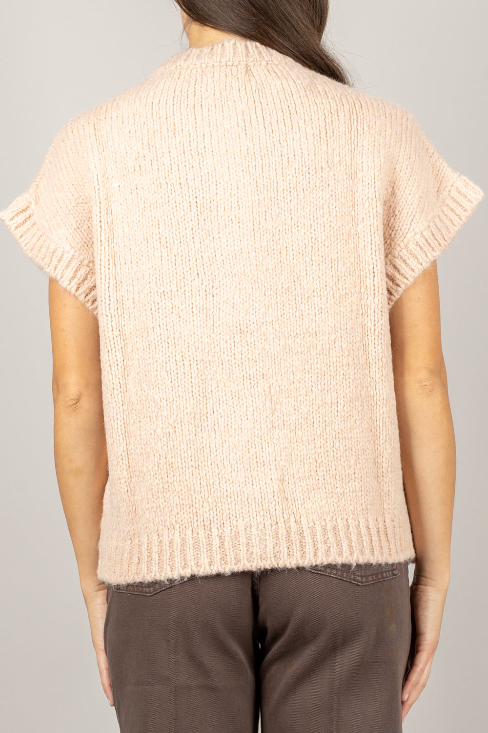 VICOLO - 33054F - GILET GIROCOLLO CON BOTTONI