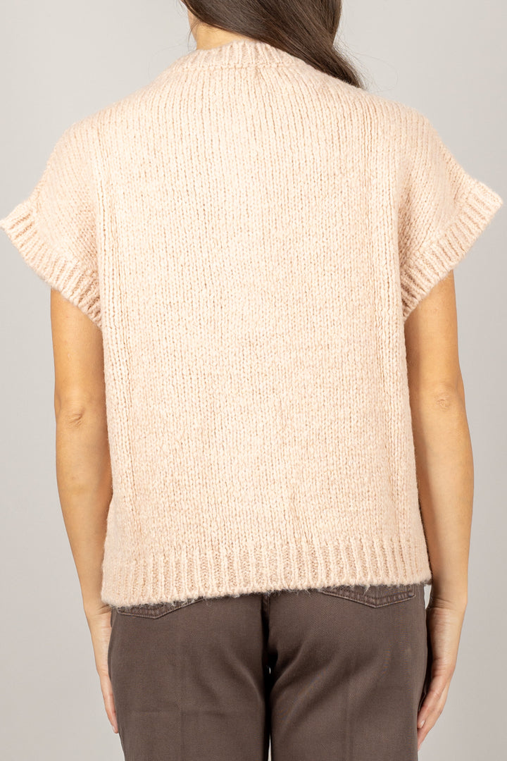 VICOLO - 33054F - GILET GIROCOLLO CON BOTTONI