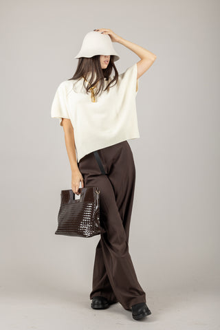 TENSIONE IN - 26P1046 - PANTALONE GAMBA DRITTA CON CINTURA