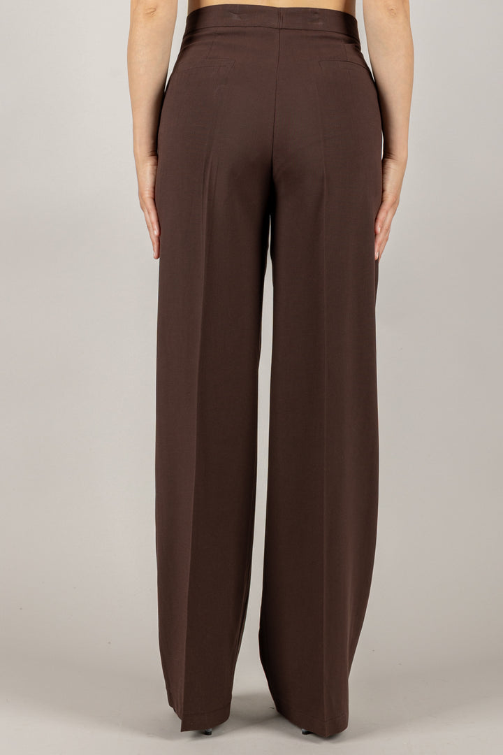 VICOLO - TD1877 - PANTALONE PALAZZO CON TASCA FILO