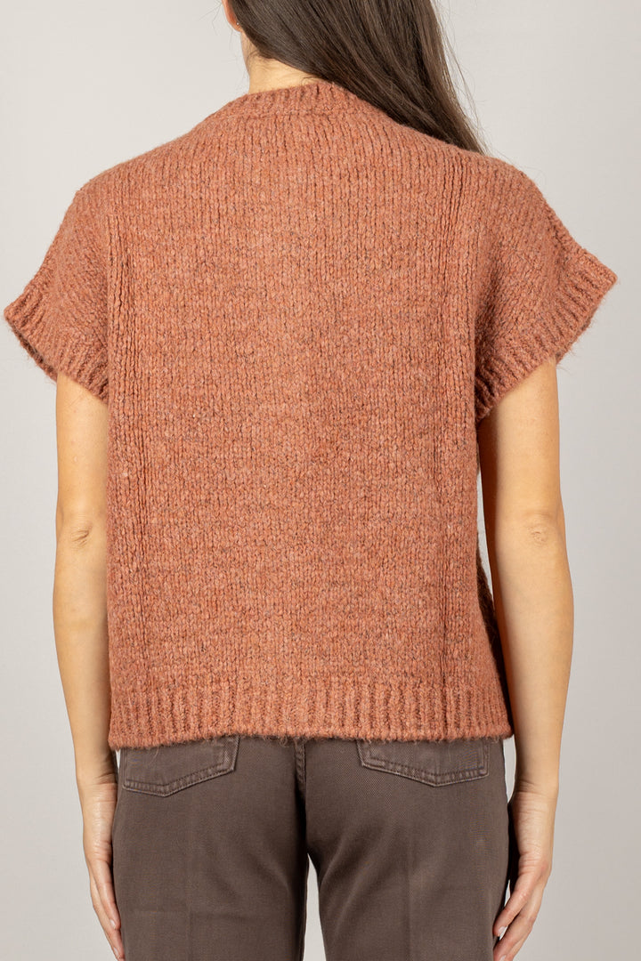 VICOLO - 33054F - GILET GIROCOLLO CON BOTTONI