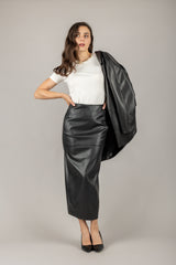 MM MaxMara - 2526776037600 - GONNA ECOPELLE CON ZIP FABIANA