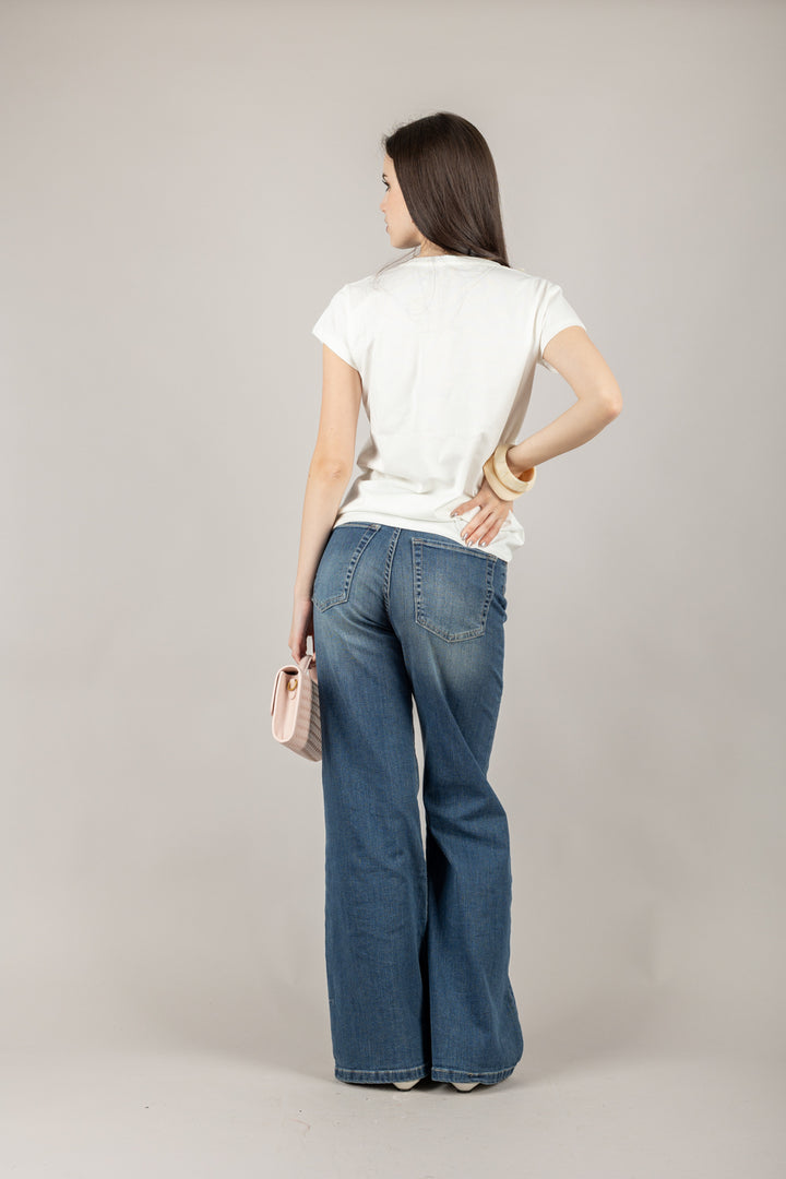 VICOLO - RD1046 - T-SHIRT TELEFONO STRASS