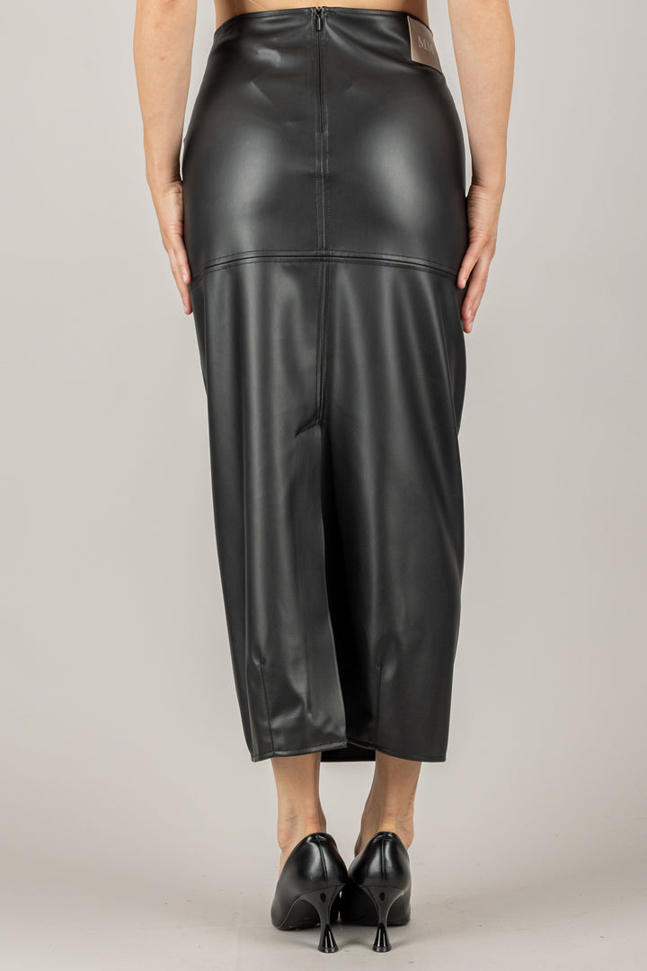 MM MaxMara - 2526776037 - GONNA ECOPELLE CON ZIP FABIANA