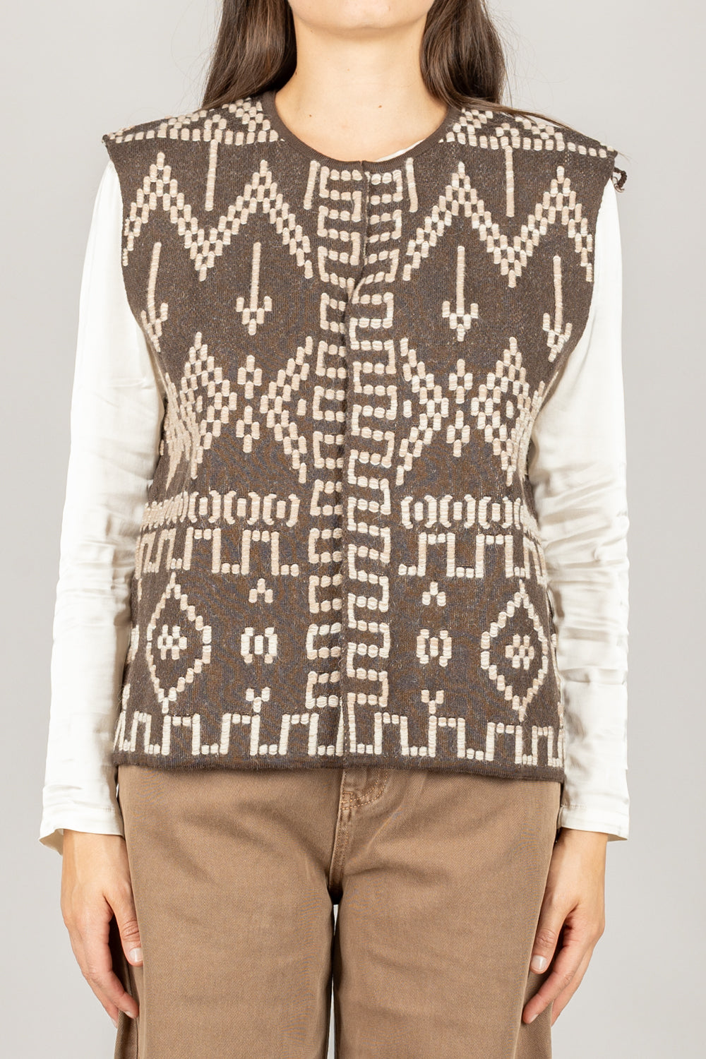 TENSIONE IN - W5HMG60A400 - GILET ETNICO TRAMATO