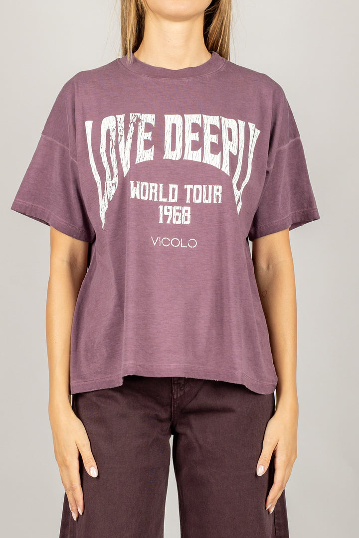 VICOLO -RF0275 - T-SHIRT LOVE DEEPLY