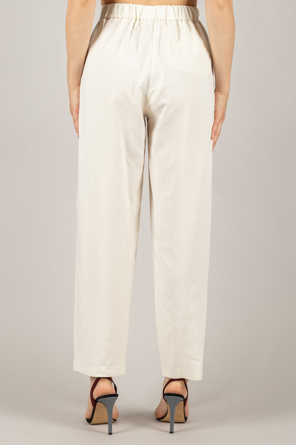 VICOLO - TD1878 - PANTALONE CARROT CON ELASTICO
