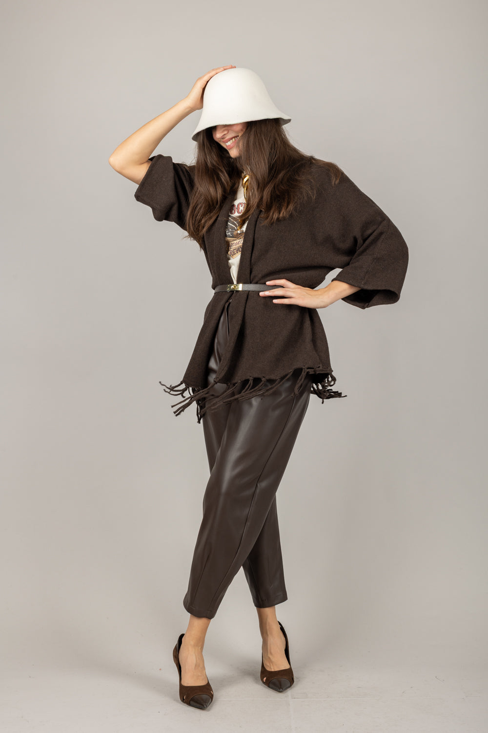 KONTATTO - 3M1036NI - CARDIGAN FRANGE