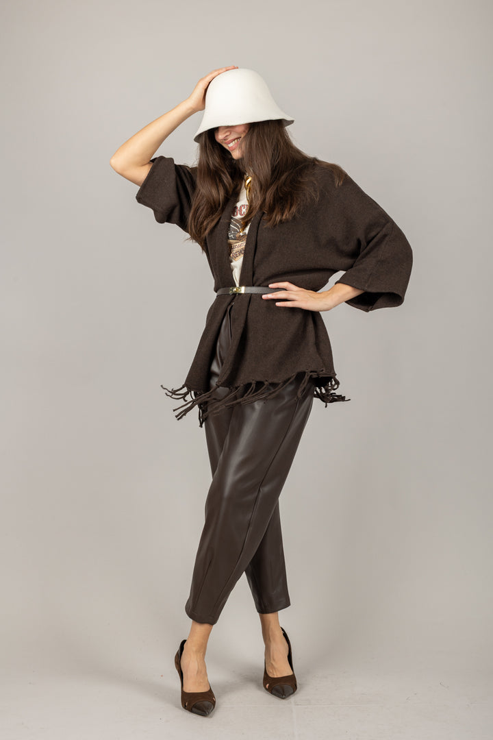 KONTATTO - 3M1036NI - CARDIGAN FRANGE