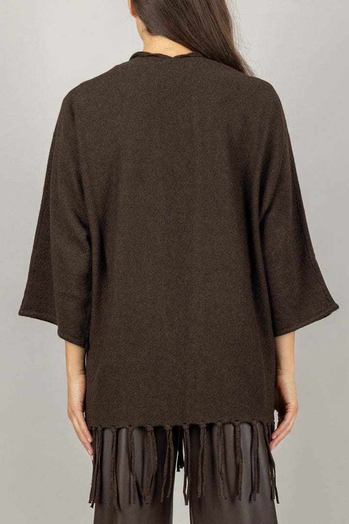 KONTATTO - 3M1036NI - CARDIGAN FRANGE