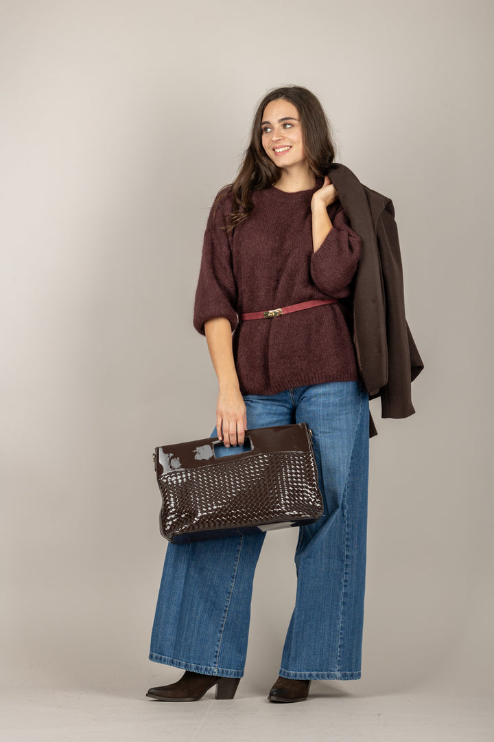 DIXIE - M277Y236- MAGLIA IN MOHAIR GIROCOLLO OVER