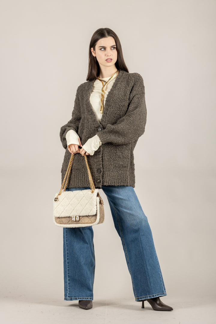 TENSIONE IN - D80768 - CARDIGAN 4 BOTTONI