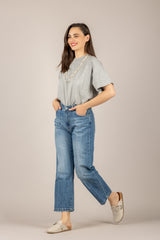 VICOLO - UAB0082 - T-SHIRT GIROCOLLO GRIGIO