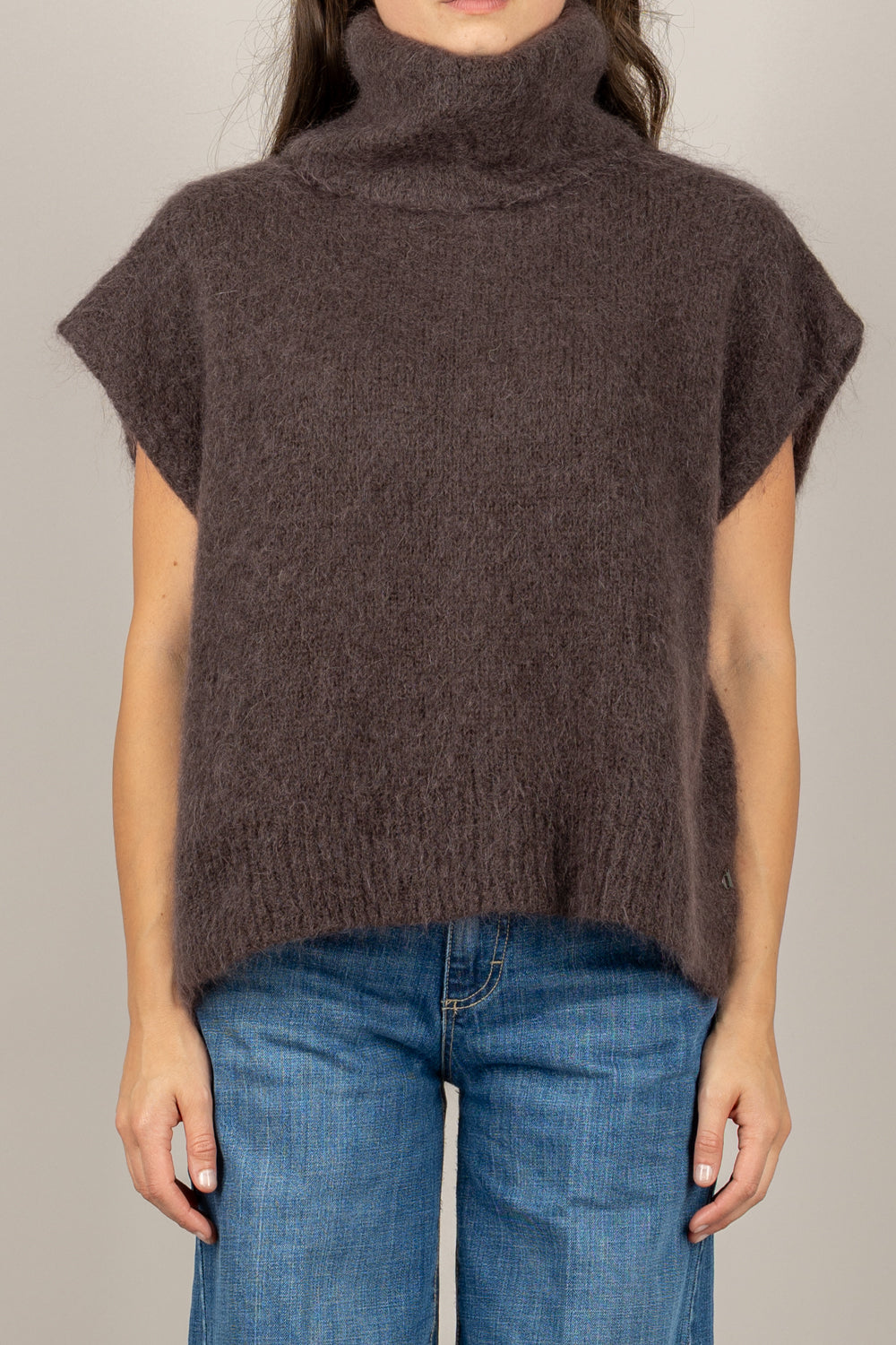 DIXIE - M277Y238 - MAGLIA MOHAIR COLLO ALTO