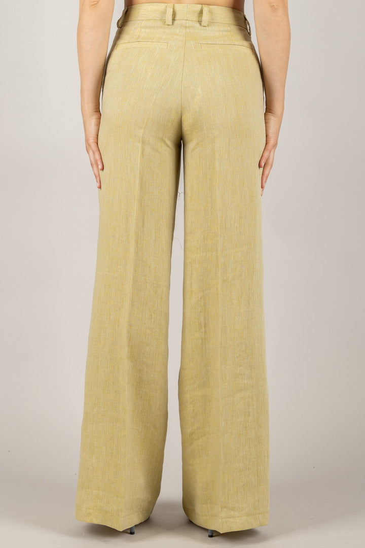 VICOLO - TD1901 - PANTALONE PALAZZO LINO