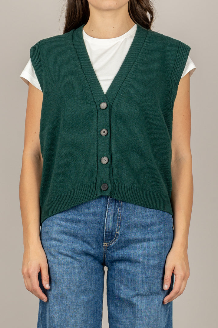 VICOLO - 77277F - GILET SCOLLO A V CON BOTTONI