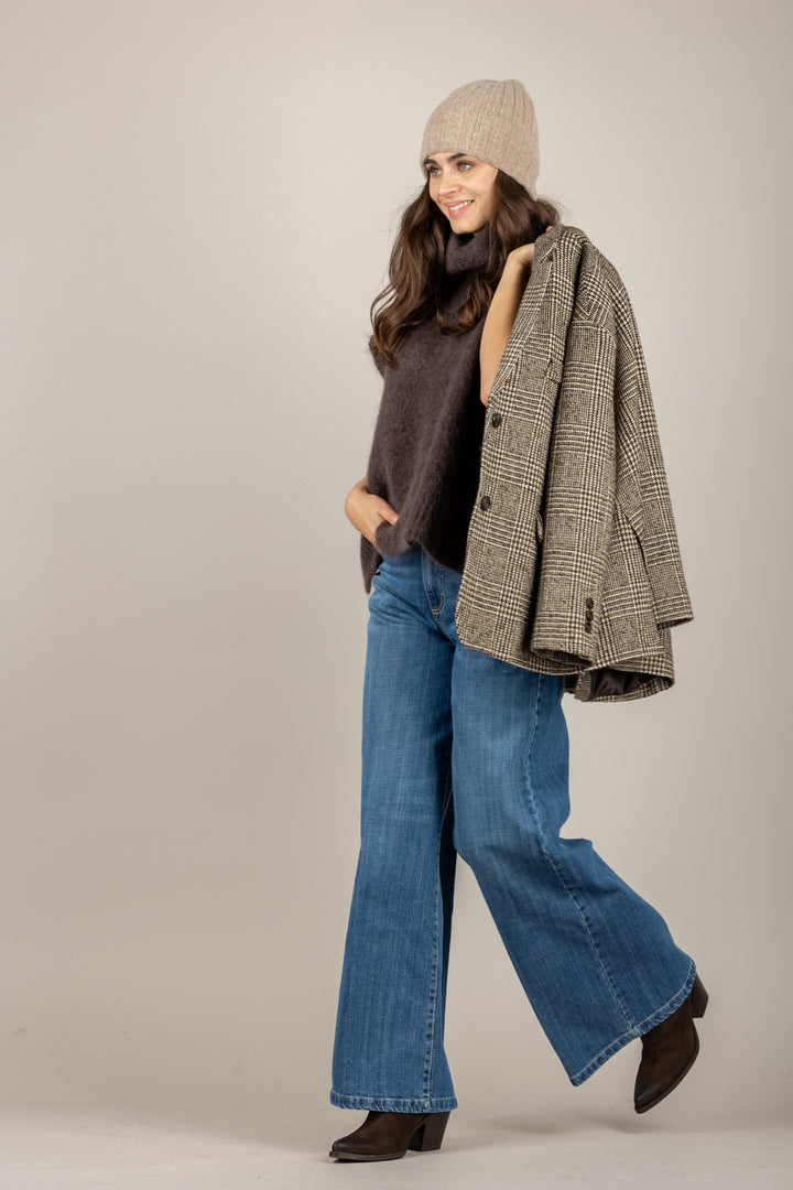 DIXIE - M277Y238 - MAGLIA MOHAIR COLLO ALTO