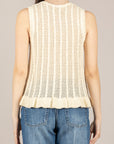 VICOLO - 7AB7065 - GILET CROCHET BURRO
