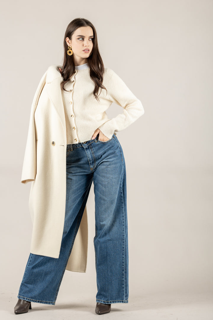 KONTATTO - 3M0882C - CARDIGAN BOTTONO GIOIELLO