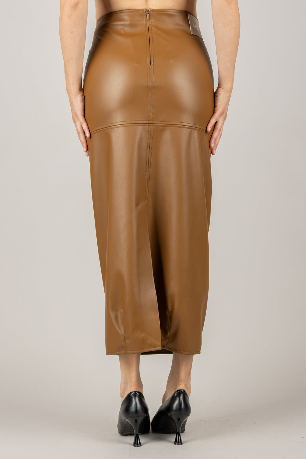 MM MaxMara - 2526776037 - GONNA ECOPELLE CON ZIP FABIANA