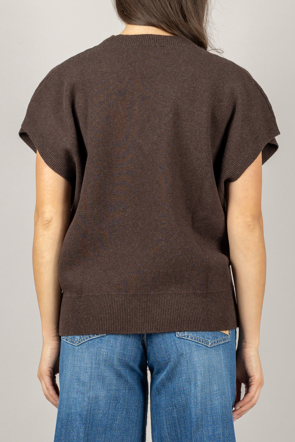 VICOLO - 22020F - MAGLIA SCOLLO A V MANICA CORTA