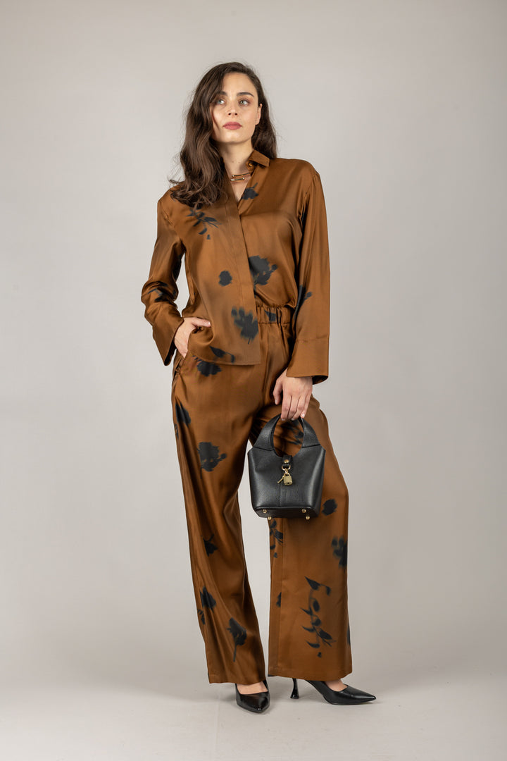 MM MaxMara - 2526136037 - PANTALONE IN SETA FANTASIA FLOREALE HELGA