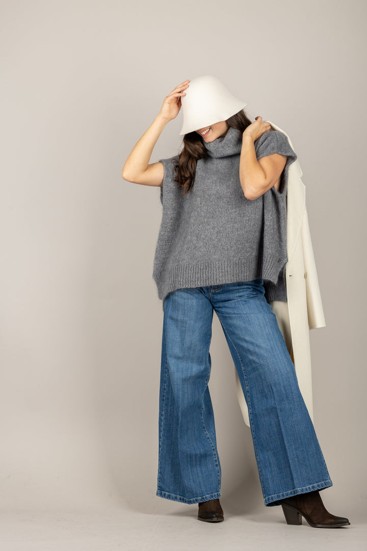 DIXIE - M277Y238 - MAGLIA MOHAIR COLLO ALTO