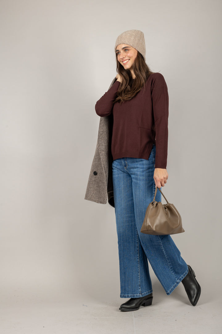 KONTATTO - 3M0800C - MAGLIA SCATOLETTA CON SPACCHI LATERALI