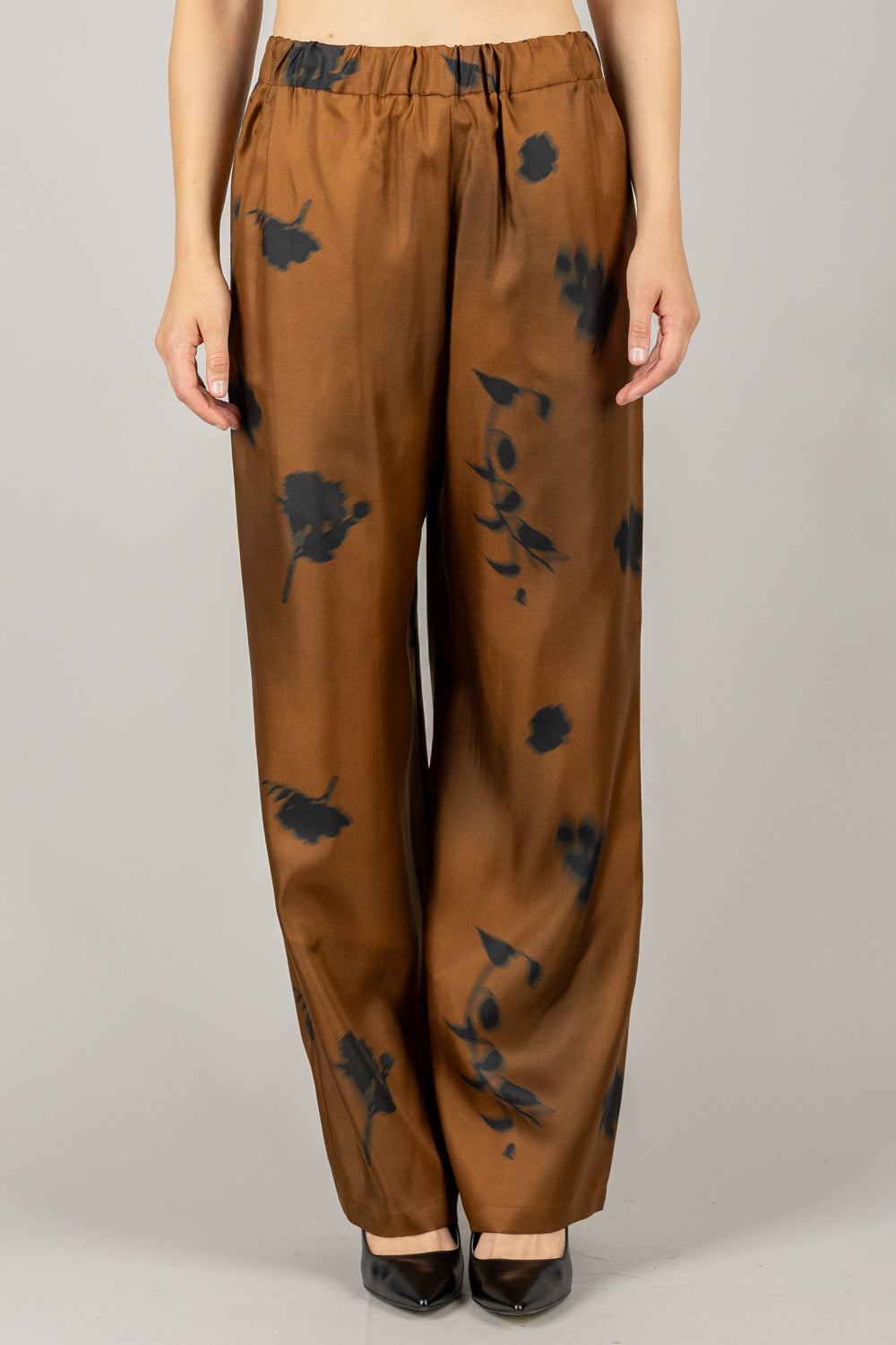 MM MaxMara - 2526136037 - PANTALONE IN SETA FANTASIA FLOREALE HELGA