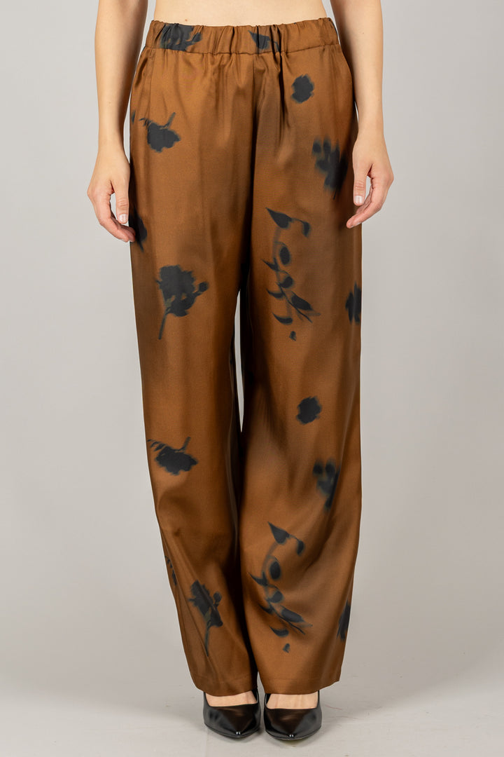 MM MaxMara - 2526136037 - PANTALONE IN SETA FANTASIA FLOREALE HELGA