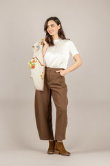 TENSIONE IN - MZ794 - MAGLIA CON BOTTONE POSTERIORE ANTIQUE (BURRO)