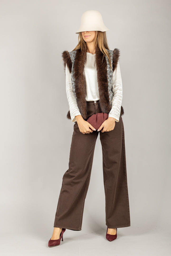 DIXIE - LAHAKCG - GILET PELLICCIA E PAILLETTES