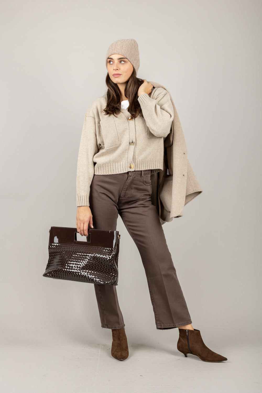 VICOLO - 77032F - CARDIGAN BOTTONI ORO