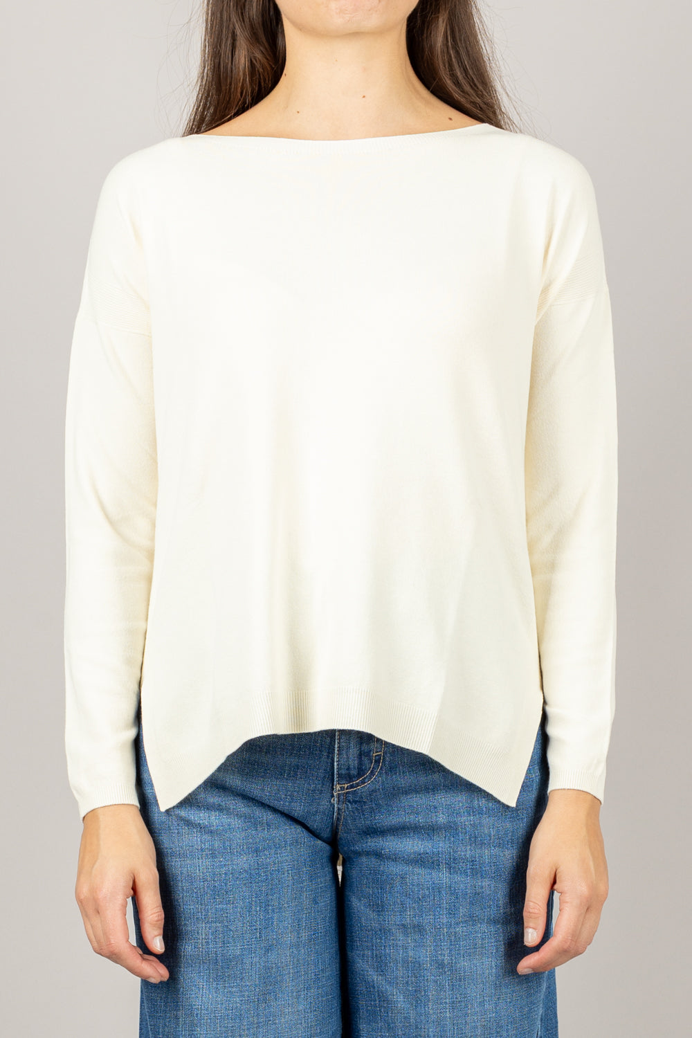 KONTATTO - 3M0800C - MAGLIA SCATOLETTA CON SPACCHI LATERALI