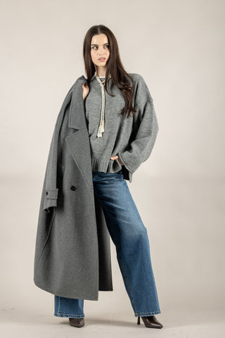 KONTATTO - 3M0935C - MAGLIA GIROCOLLO CON MANICHE LARGHE