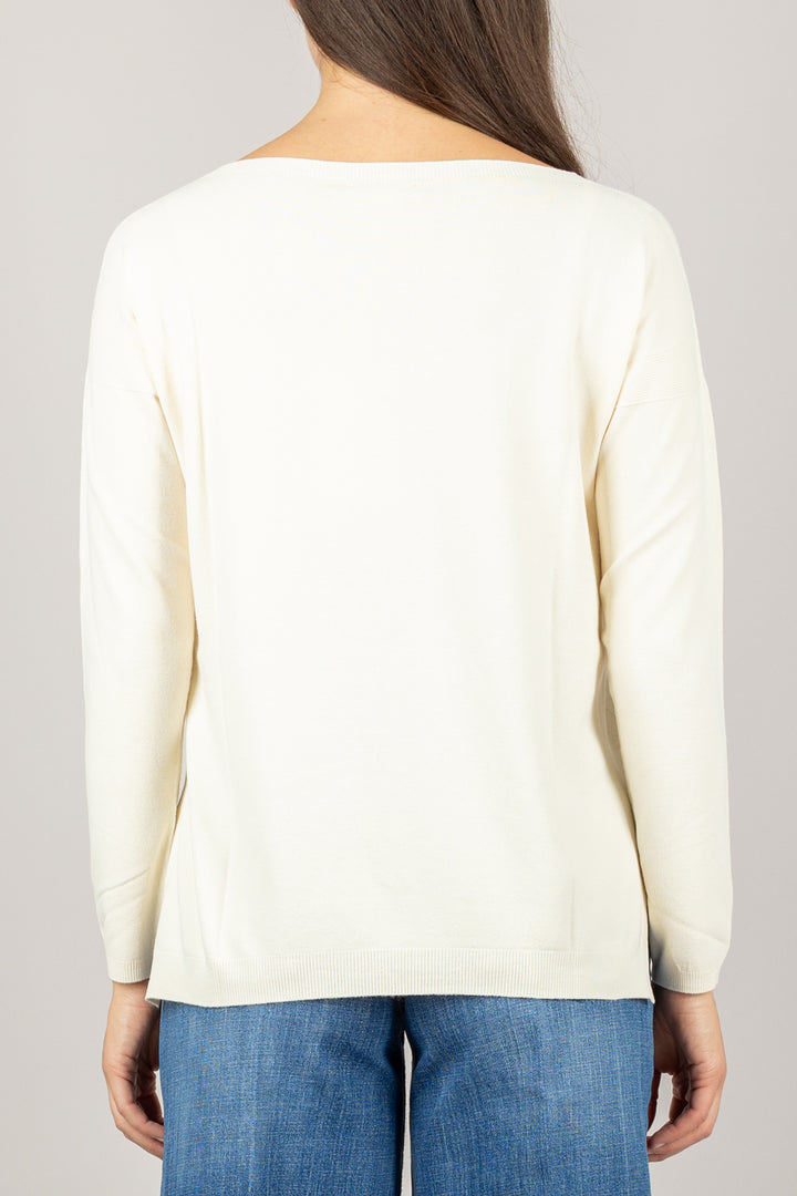 KONTATTO - 3M0800C - MAGLIA SCATOLETTA CON SPACCHI LATERALI