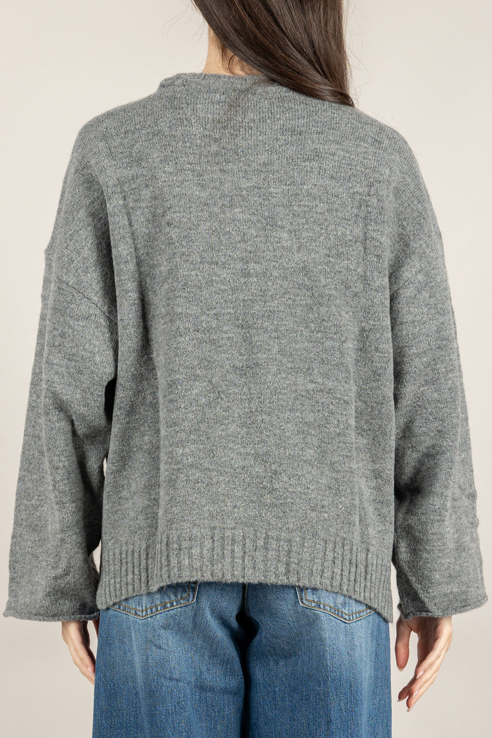 KONTATTO - 3M0935C - MAGLIA GIROCOLLO CON MANICHE LARGHE